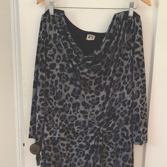 Anne Klein curvy draped knit dress US10 - Picture 4 of 5